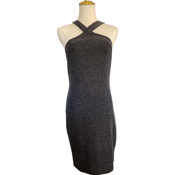 Emerald Sundae Women's Dress Size Medium Halter Neck Black/White Houndstooth - Picture 1 of 10